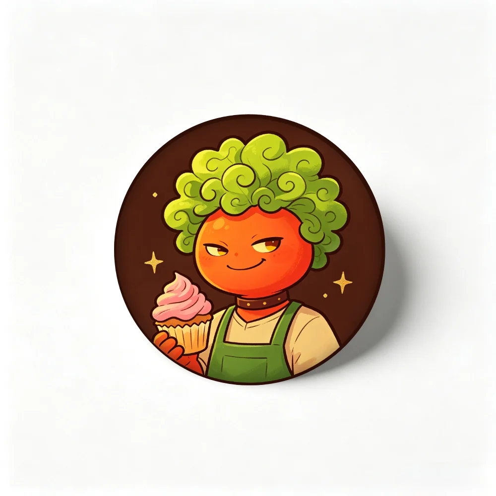 Anime Pins Lapel Pin, Cute Green Curly Hair Cartoon Badge, Trendy Collectible Brooch Jewelry Gift