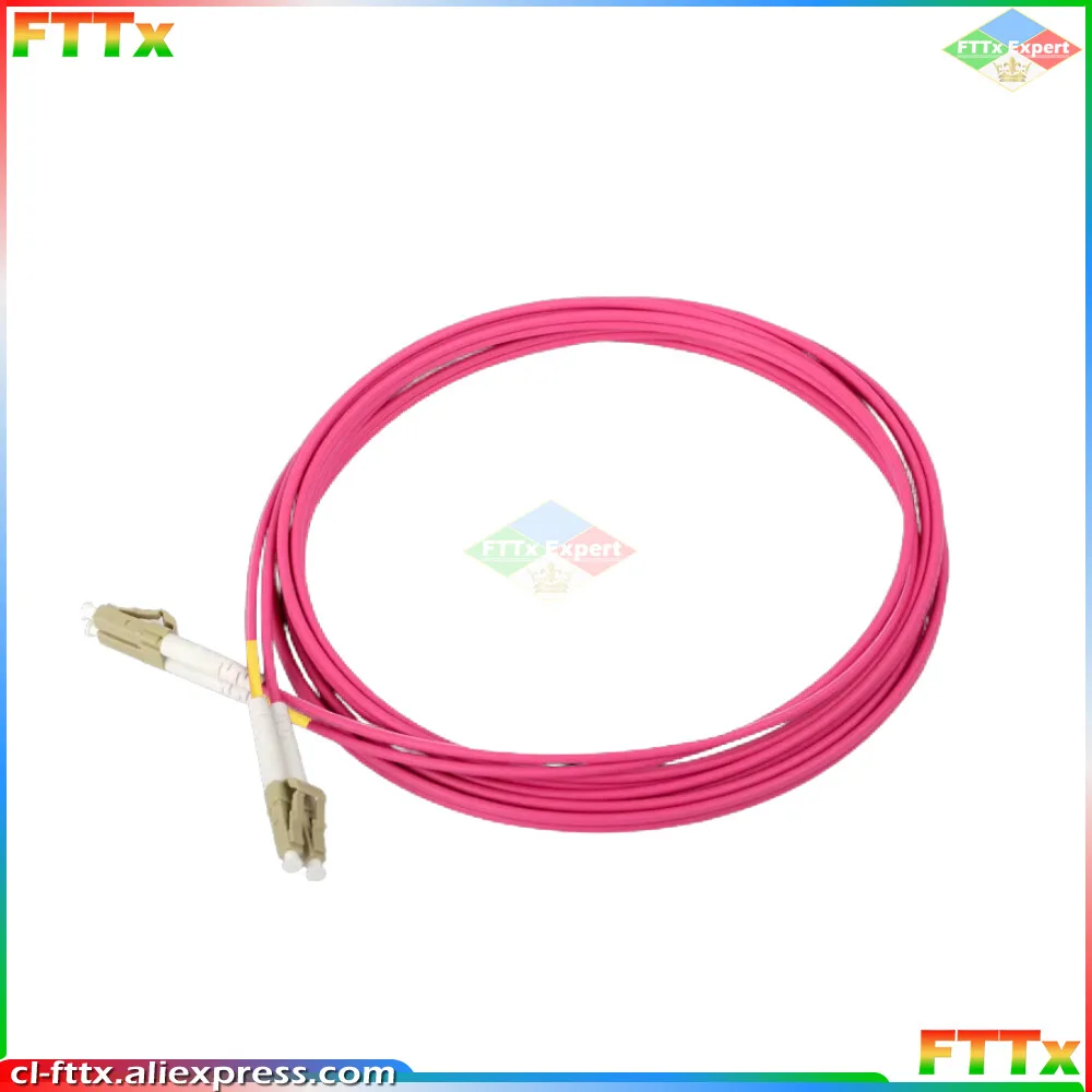 

5psc/lot FTTH OM4 2M LC/UPC to LC/UPC Jumper Multi-Mode DM Duplex 2.0 Fiber Optical Jumper Patch Cord free shipping