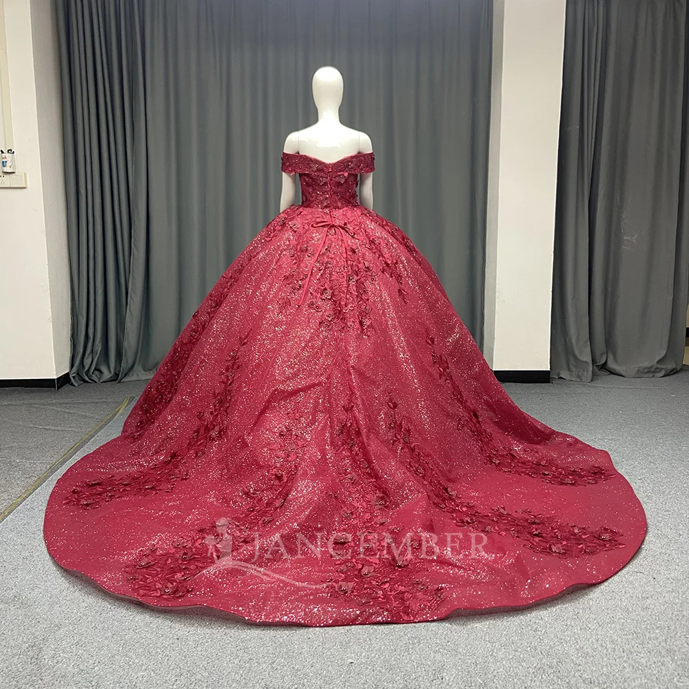 Красное платье Quinceanera с румянами, бальное платье, аппликации, бисер, индивидуальный корсет в форме сердца, сладкий 16, 15, Vestidos de 15 quinceañera