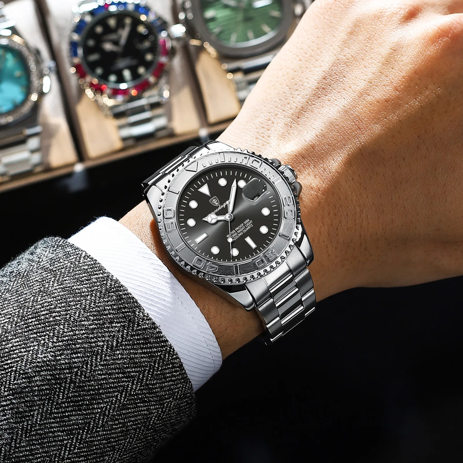 Men's POEDAGAR Top Original Quartz Watch