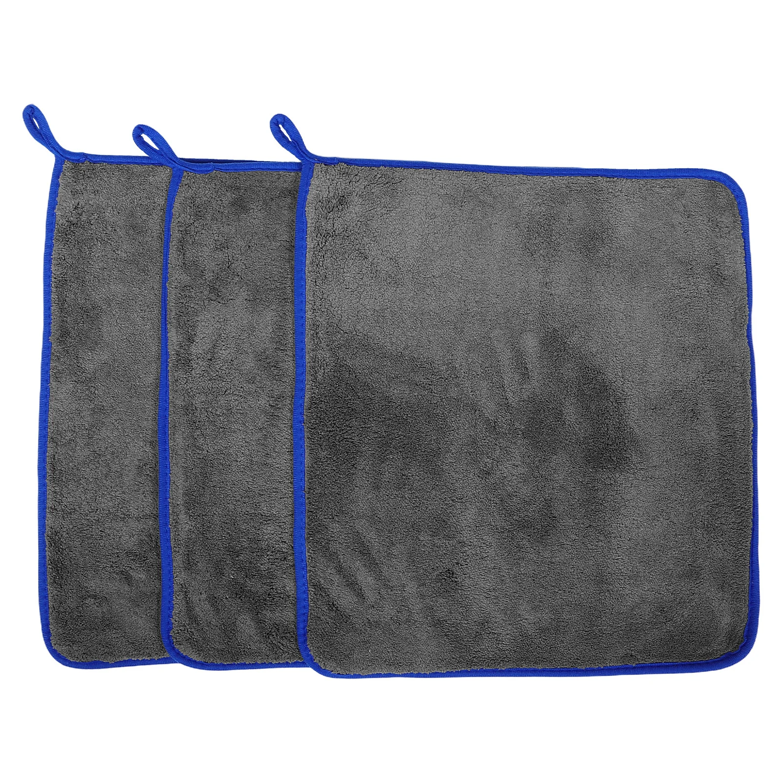 

3Pcs Dual Microfiber Car Wash Cloths Quick Water Absorption No Lint Scratch Free Multi Use