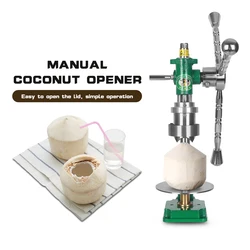 Manual Coconut Opener Stainless Steel Coconut Punching Machine Young Coconut Driller Save Effort Drilling Hole for Coco Milk