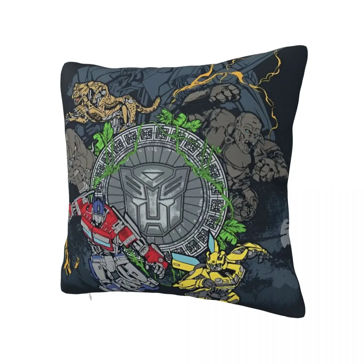 Cartoon Transformers Autobots Pillowcase Printed Cushion Cover Decorations Robot Car Anime Movie Pillow Case Cover Home Zipper