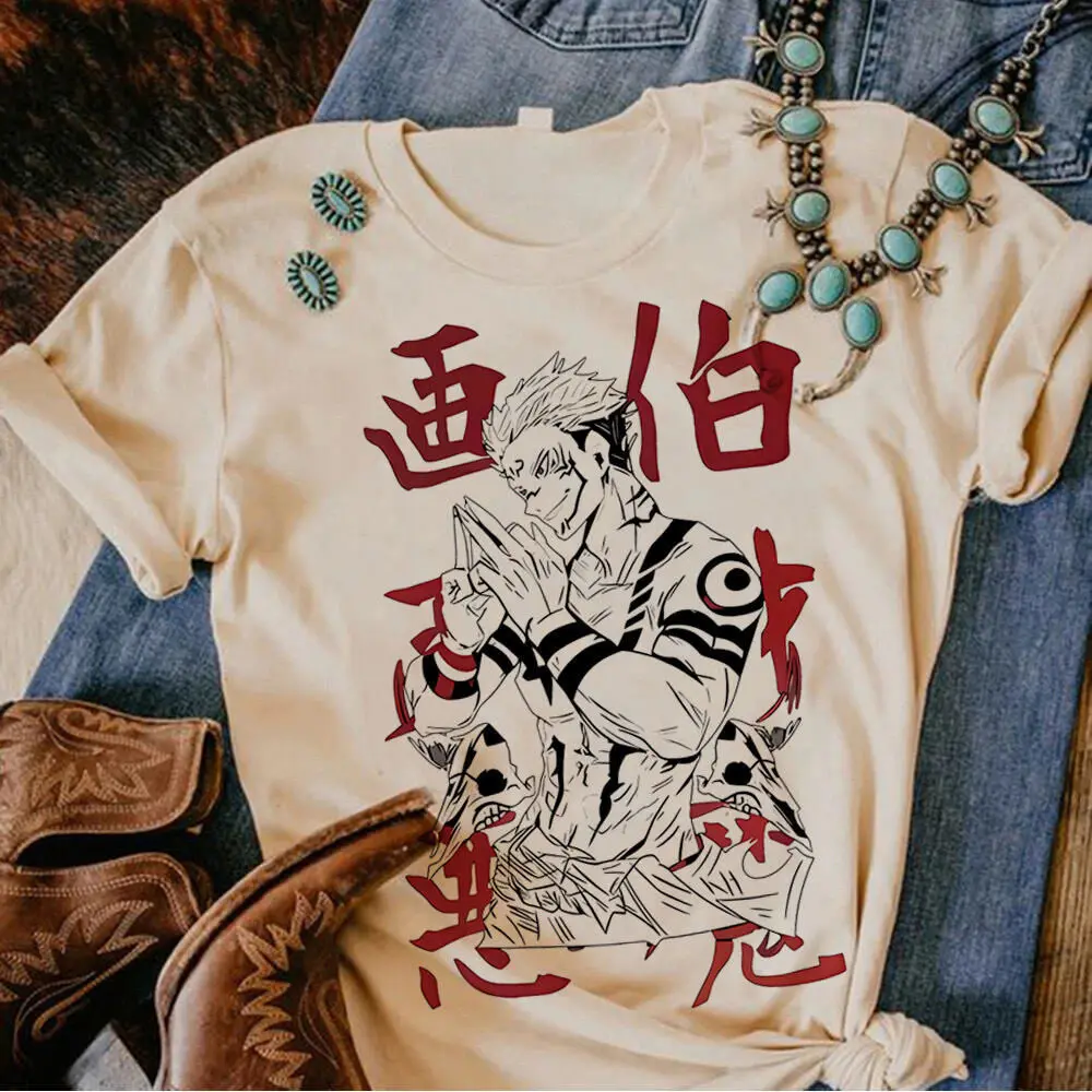 

Футболка Jujutsu Kaisen для девочек, красочная пастельная женская футболка 2000-х годов с графическим рисунком, аниме, психоделическая красочная винтажная уличная одежда с графикой