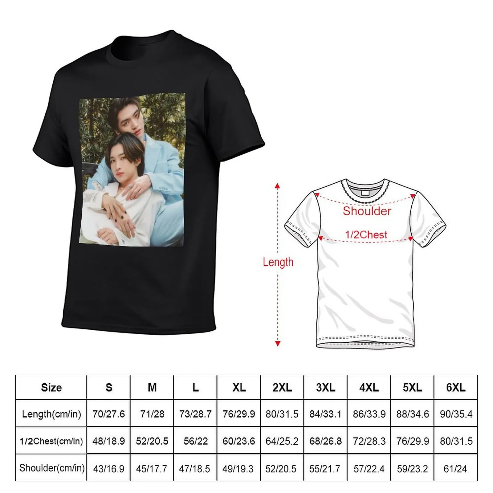 The boy next world Noeul Love in the air thai bl series couple cute hot boys love T-Shirt tops korean fashion mens t shirts pack