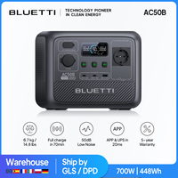 EU Plug BLUETTI AC50B 700W 448Wh Portable Power Station LiFePO4 Battery Backup Fast Charging Solar Generator Camping Road Trip