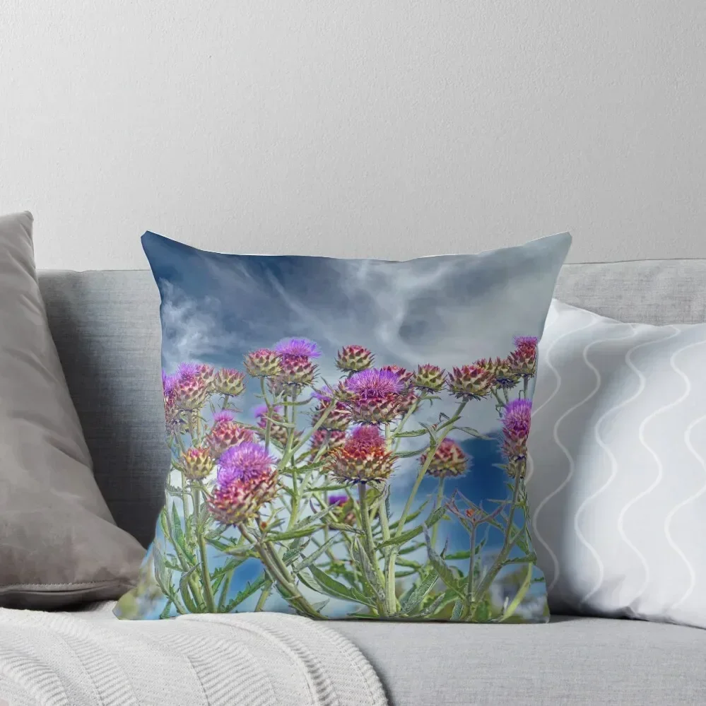 

Thistles in a Scottish Sky Throw Pillow luxury home accessories Pillow Case autumn decoration Sofa Cushions Covers pillow