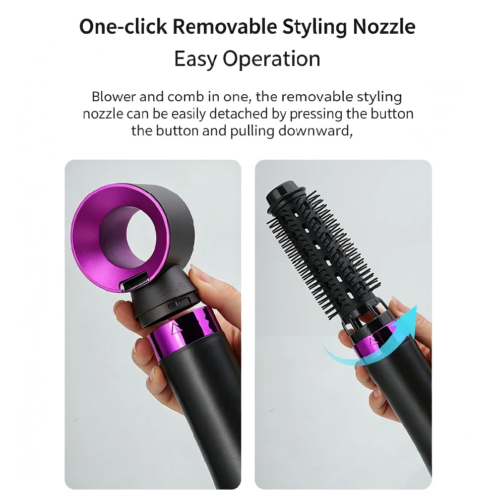 Hair Dryer Brush 6 in 1, Blow Dryer Brush Set, Hot Air Styler Curling Wrap Air Curler, Curling Iron Tools for Straight Curl Dry