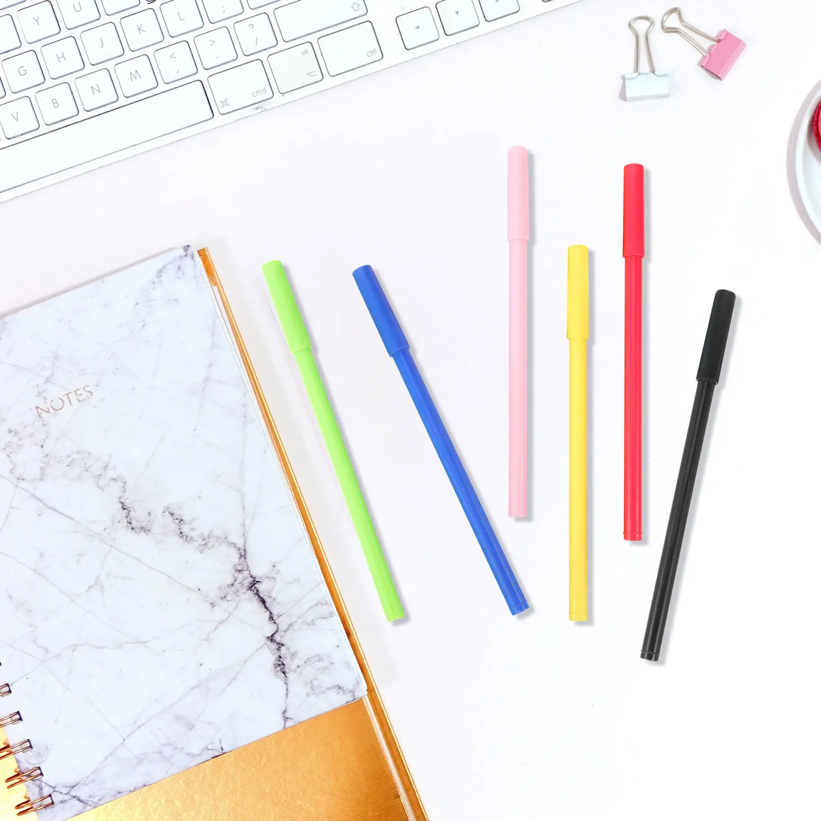 

12 Pcs Neutral Pens Cute Cartoon Comfortable Grip for School Office Home Exam Signature Gift Students