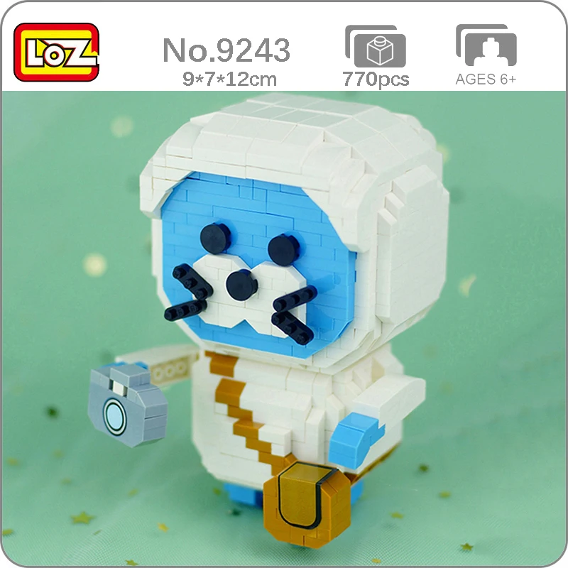 

LOZ 9243 Animal Cute Bule Seal Coolie Messenger Bag Camera Pet Model Mini Diamond Blocks Bricks Building Toy For Children No Box