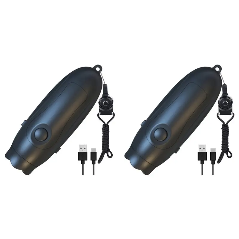 【新規ユーザークーポン！】2x電子ホイッスルusb充電式大音量コーチホイッスル3音量調節可能、3種類のホイッスル付き