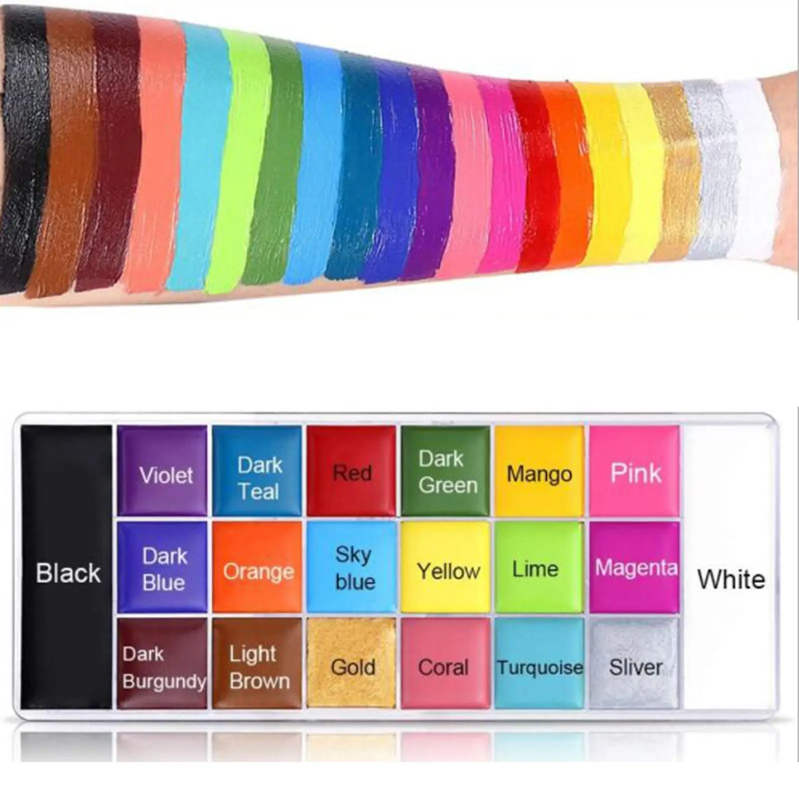 Pintura facial y corporal, juego a base de aceite, paleta altamente pigmentada para disfraces, fiesta, maquillaje, arte, Cosplay, estilo festivo