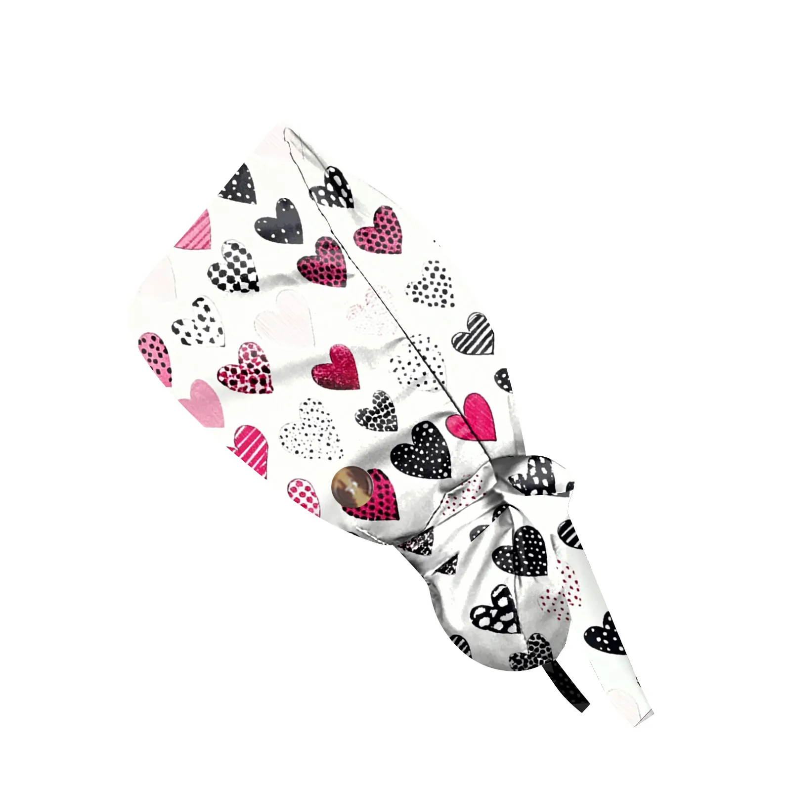 หมวกทำงานผมยาวลายการ์ตูนวันวาเลนไทน์ หมวกทำงานปรับได้ หมวกสำหรับร้านเสริมสวย หมวกพยาบาล หมวกผ่าตัดสำหรับผู้หญิง หมวกสครับ