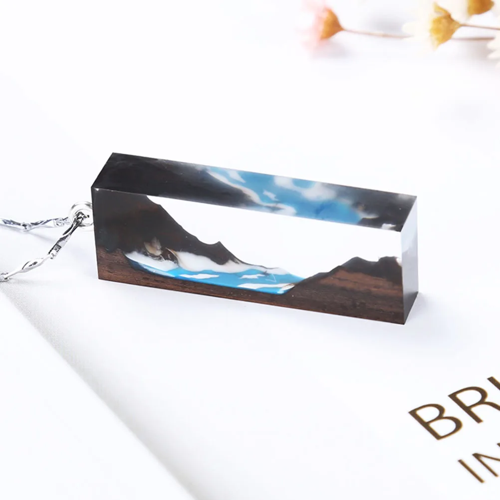 

2pcs Crystal Epoxy Mountain Mold Diy Decorative Ornament For Lovers Gift Premium Resin 3D Design Ebony Mountain