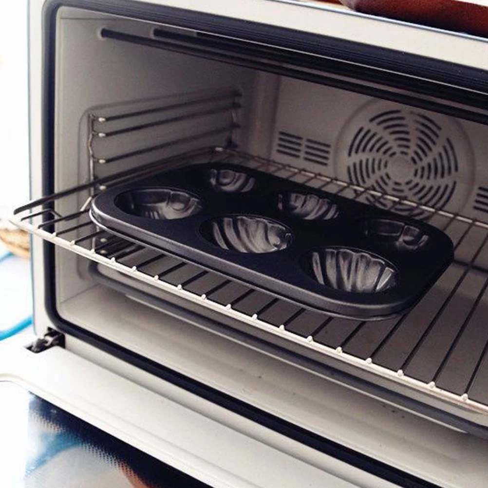 

1Pcs 6-Cavity Cake Mold Heavy Duty Reusable Baking Pan for Homemade Cakes Jelly Desserts Non-Stick Baking Accessory