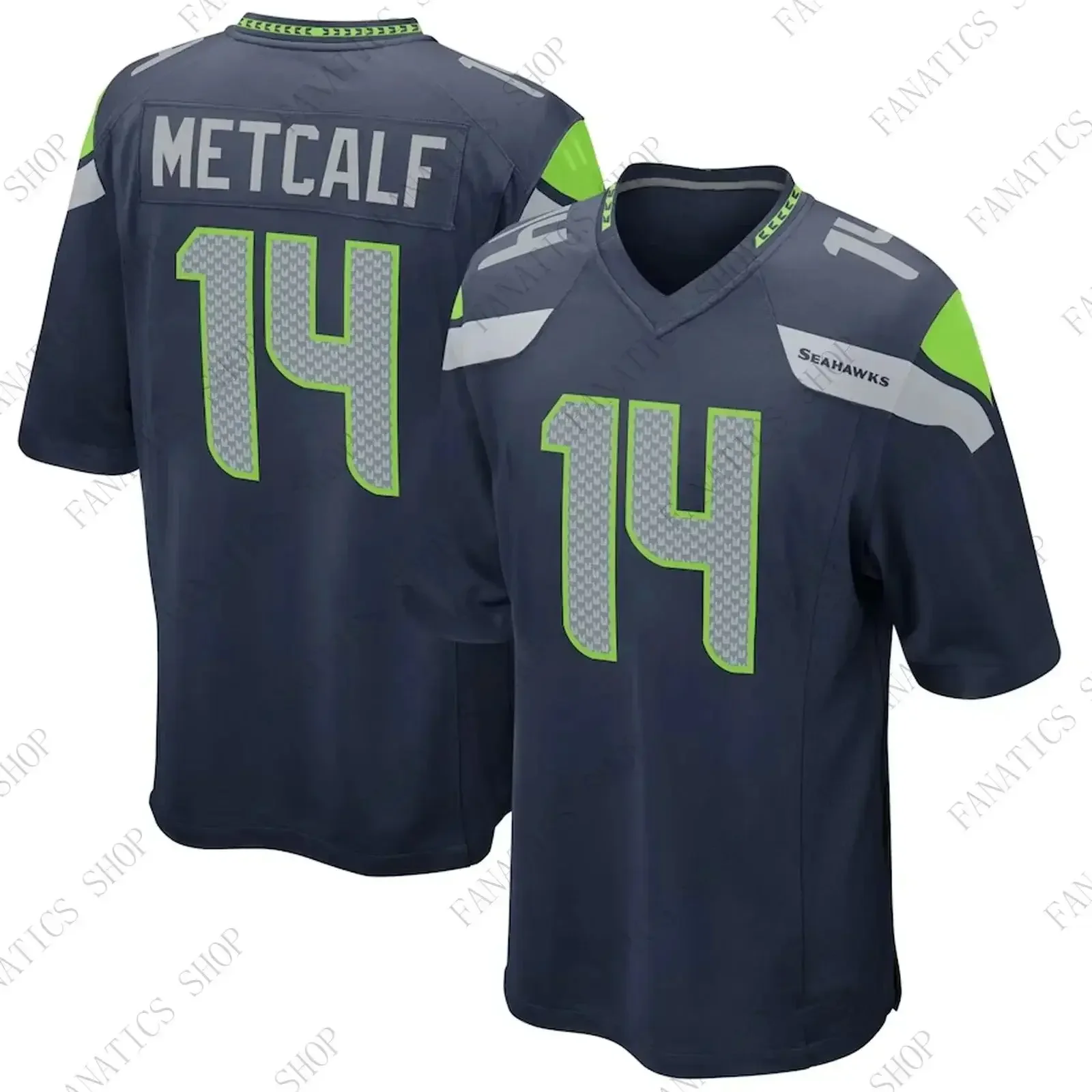 NFL Seattle Seahawks Football Jersey High-end Comfortable Training Sportswear No. 14 Jersey Breathable Comfortable T-shirt