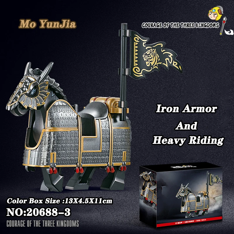 Nuova storia cinese The Three gods Mount War Horse Armor 2024 fai da te Building Blocks Toys Friends Gift For Boys Girls Juguetes