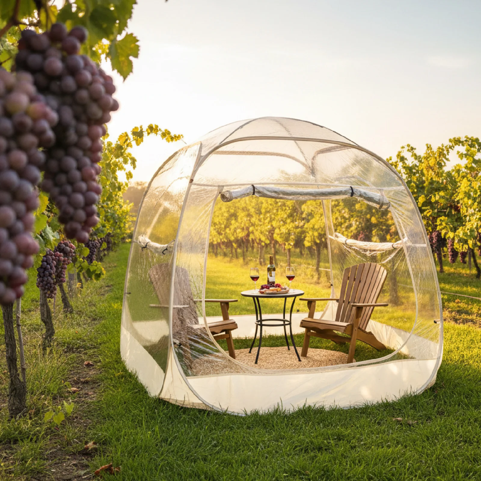 

Large Quick-Set Bubble Tent Portable Outdoor Igloo Extreme Cold Resistant Winter Shelter for Camping And Backyard Use