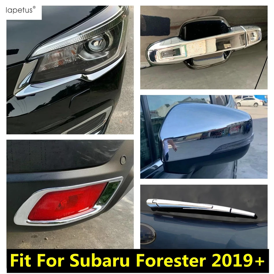 

Rearview Mirror / Head Lamps Lights Eyebrow / Window Wiper / Door Handle Cover Trim Accessories For Subaru Forester 2019 - 2022