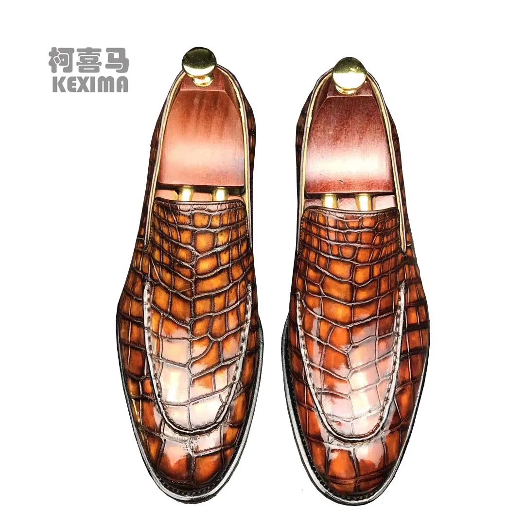 yingshang new arrival men dress shoes male formal shoes men crocodile leather shoes male crocodile shoes leather sole