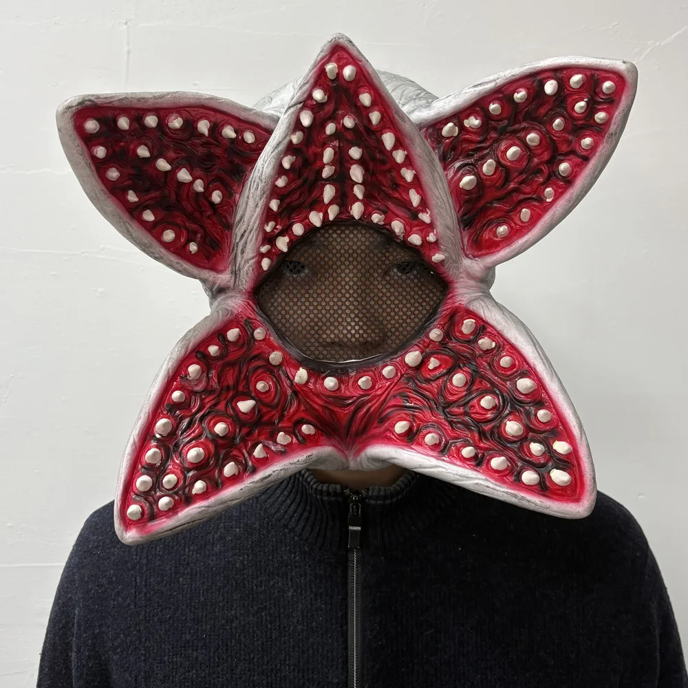 

Маска демогоргона (растения-каннибала) для косплея, латексная маска монстра-цветка-трупы, реквизит для карнавала, Хэллоуина, костюмированных вечеринок