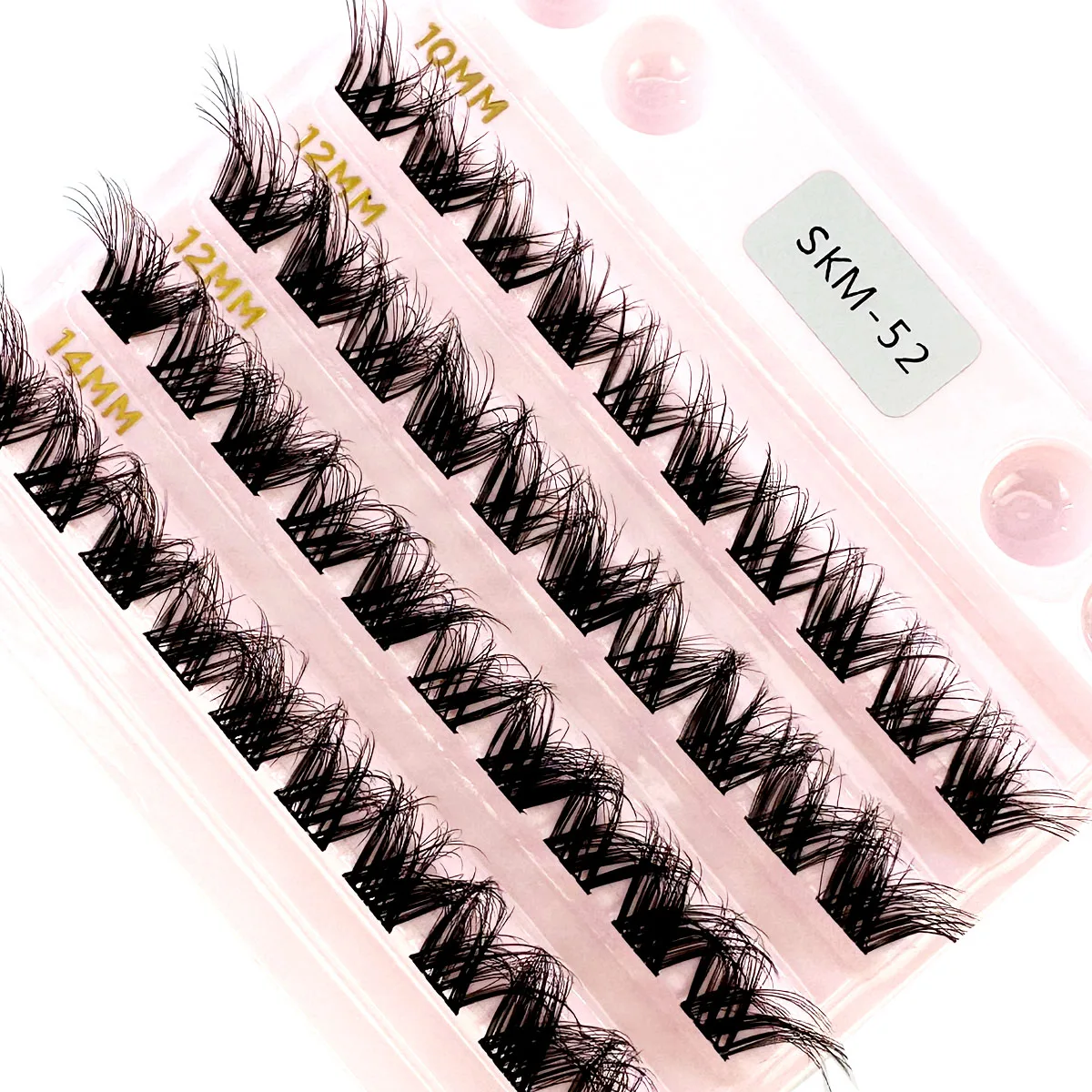 New DIY Cluster Lashes Mix length 4Rows Segmented Individual Eyelash Extension 3D Volume Lash Clusters Natural Fluffy Eyelashes