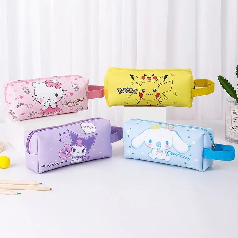 

Sanrio Pencil Bag Stationery Kawaii Cinnamon Roll Black Beauty My Melody Pencil Case Pen Case Storage Bag School Supplies Gift
