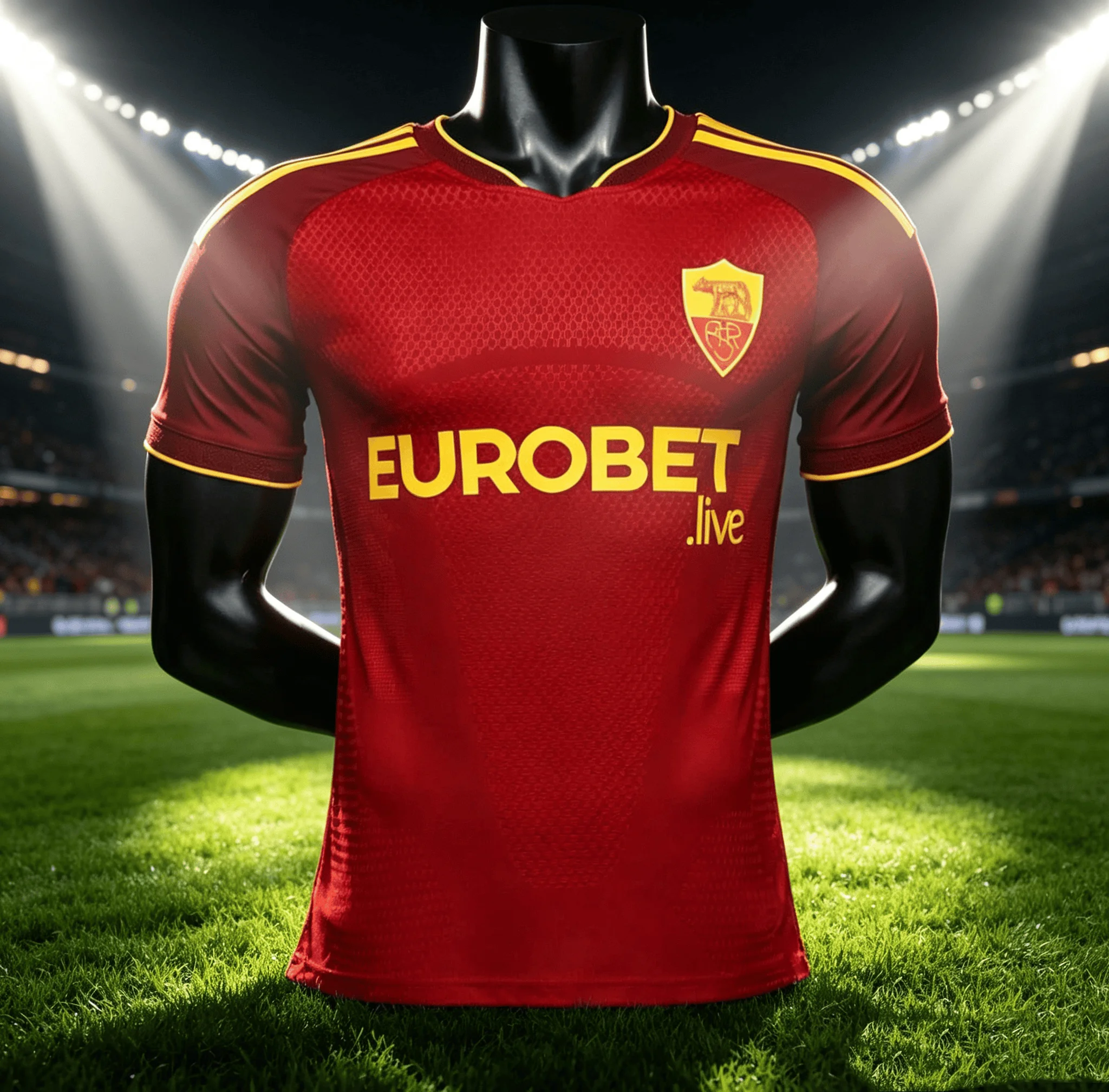 2026-27 Neue Saison Roma Match Retro Fußballtrikot Herren 3D-Druck Trikot Sommer Atmungsaktiv Schnelltrocknend Match Sportbekleidung