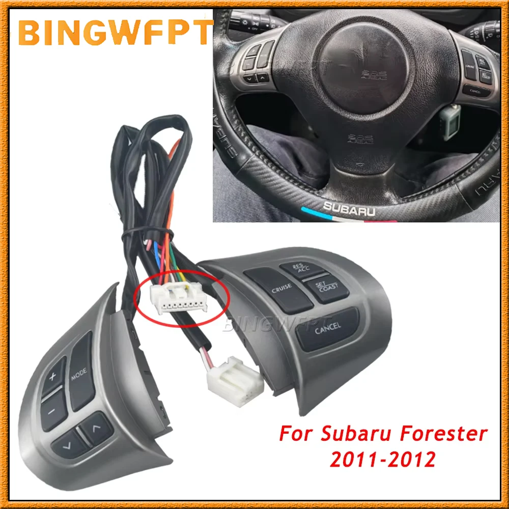 Red Backlight Steering Wheel Cruise Audio Control Buttons For Subaru Forester 2011-2012 Impreza 2007 2008 2009 2010 2011