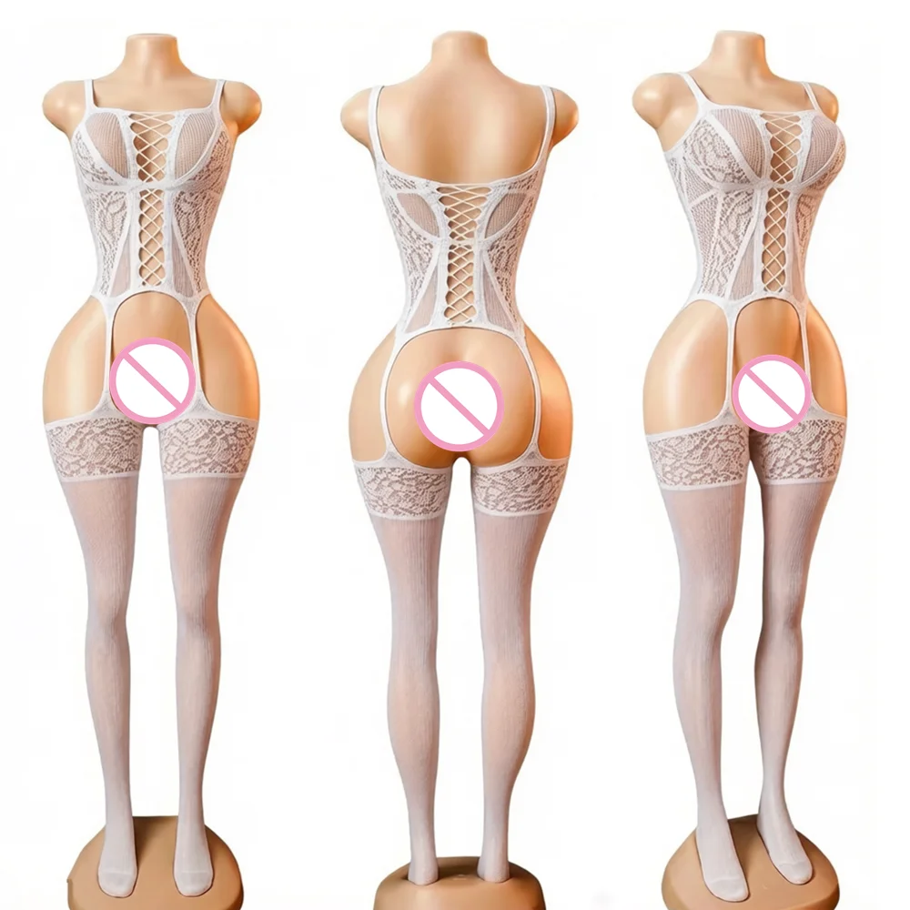 Bodystocking Fishnet - New Open Crotch Bodystockings Woman Sexy