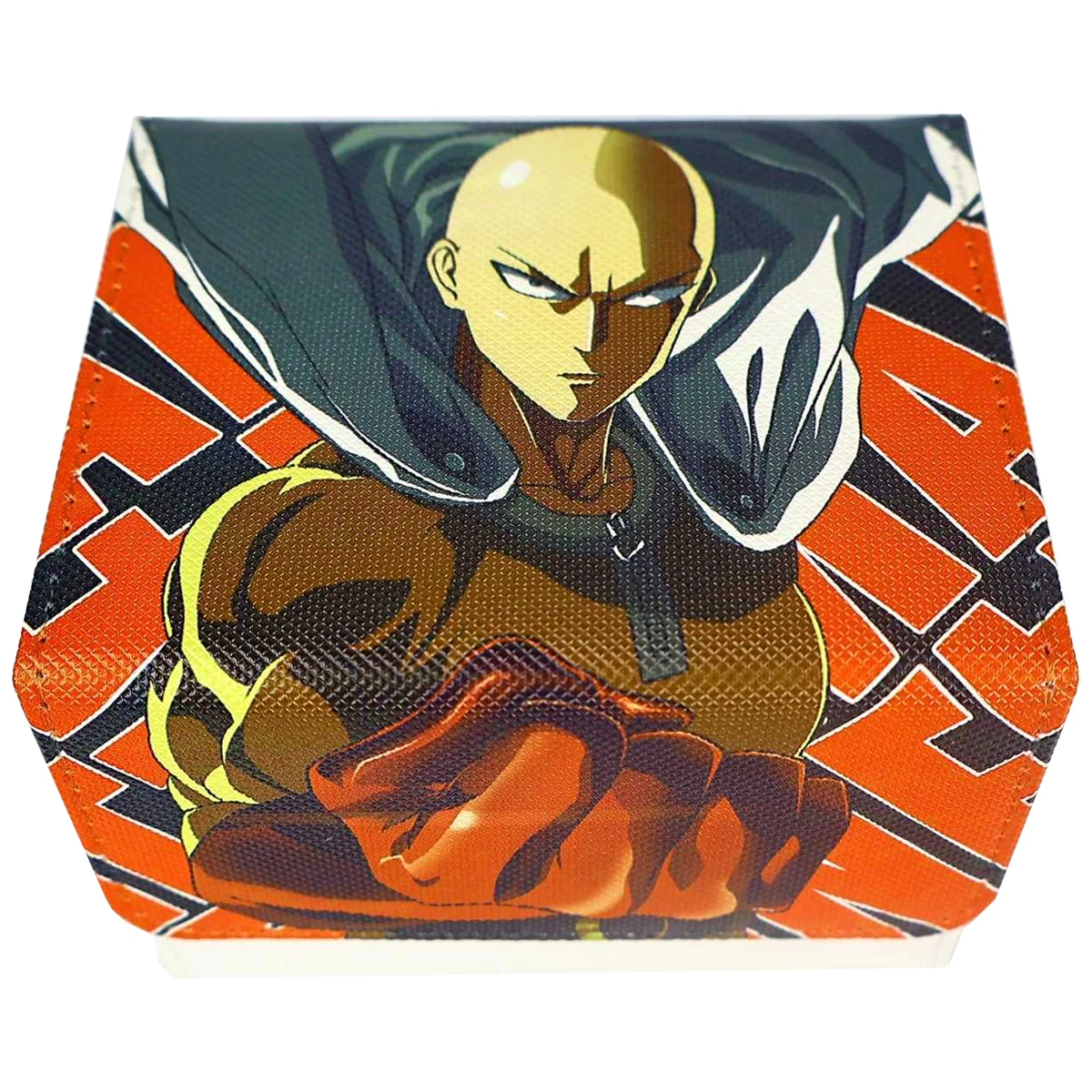 Diy Self Made One Punch-Man Saitama Leather Card Storage Box OPCG PTCG YGO Magnetic Card Storage Box Storage Anime Gift Toys