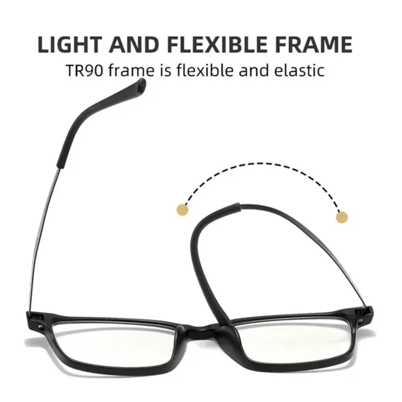 TR90 Hochwertige Lesebrille aus reinem Titan für Männer, Anti-Blaulicht-Presbyopie-Brille mit Dioptrien + 1,0 bis + 4,0 – Detail 3