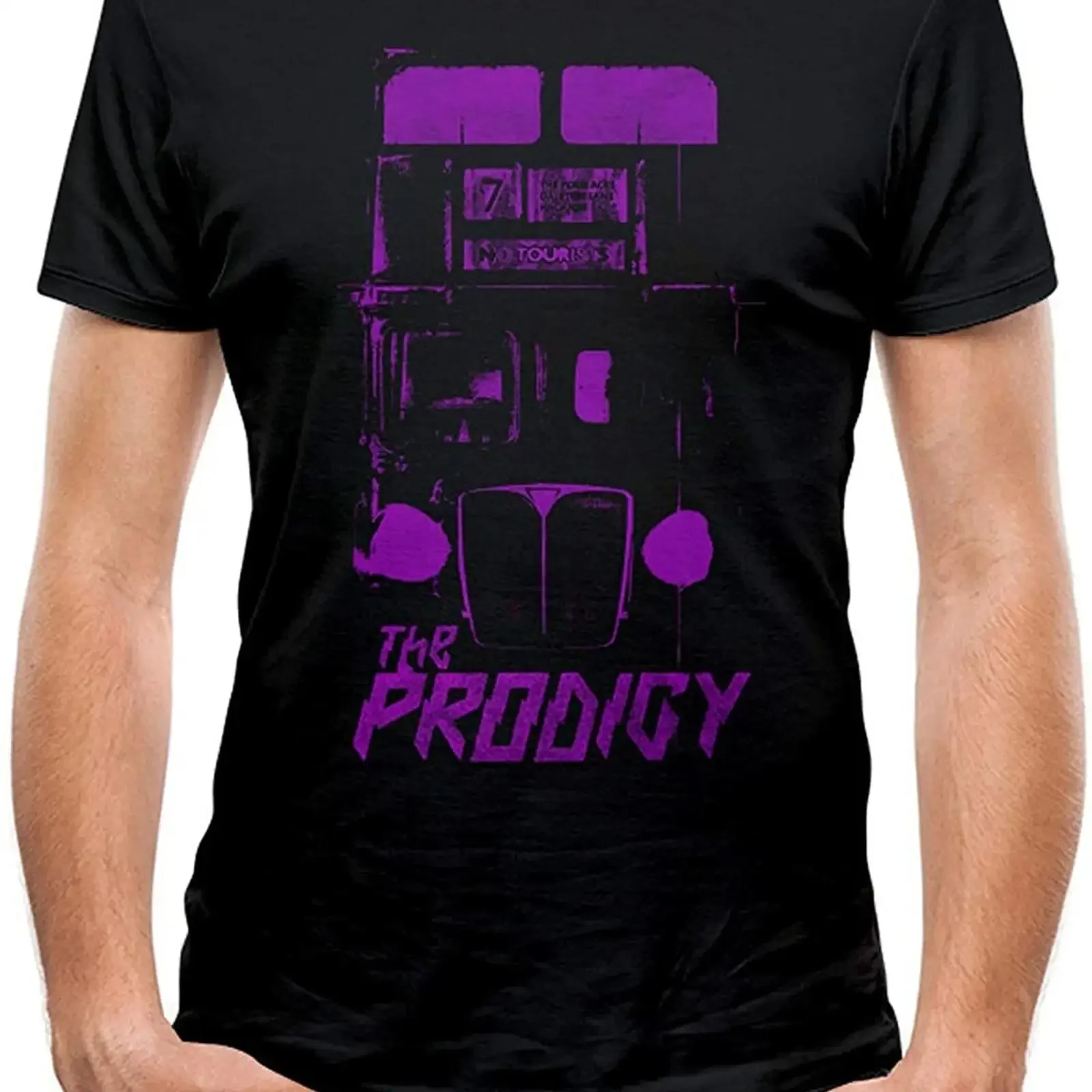 T shirt The Prodigy No Tourists Album Purple Bus Officially Licensed vintage Washed streetwear designer clothes