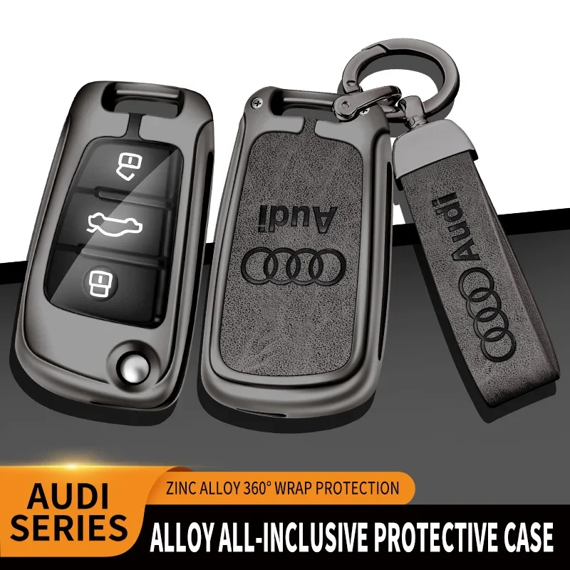 

Car Zinc Alloy Key Case Car Key Chain Metal Key Shell For Audi S Line Quattro A1 A3 A6 Q2 Q3 Q7 TT TTS TTRS R8 S3 S6 RS3 RS6 SQ2