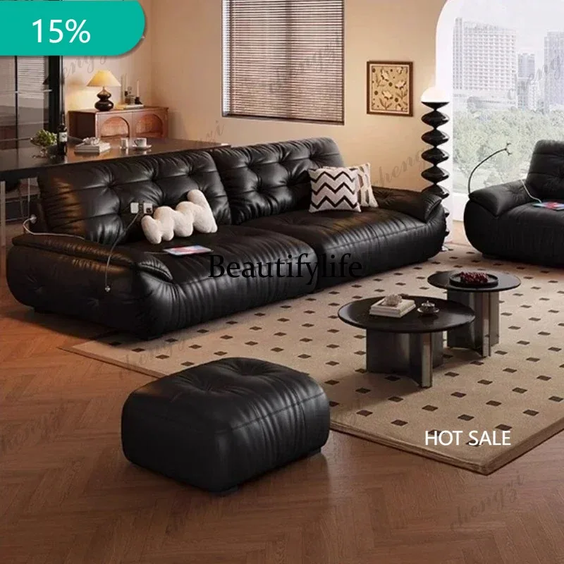 

M182 Leather Sofa Living Room Sofas Couch Armchair Home Furniture Armchairs 3 2 1-person Sofa Relaxing Chair Modern Luxury Cloud