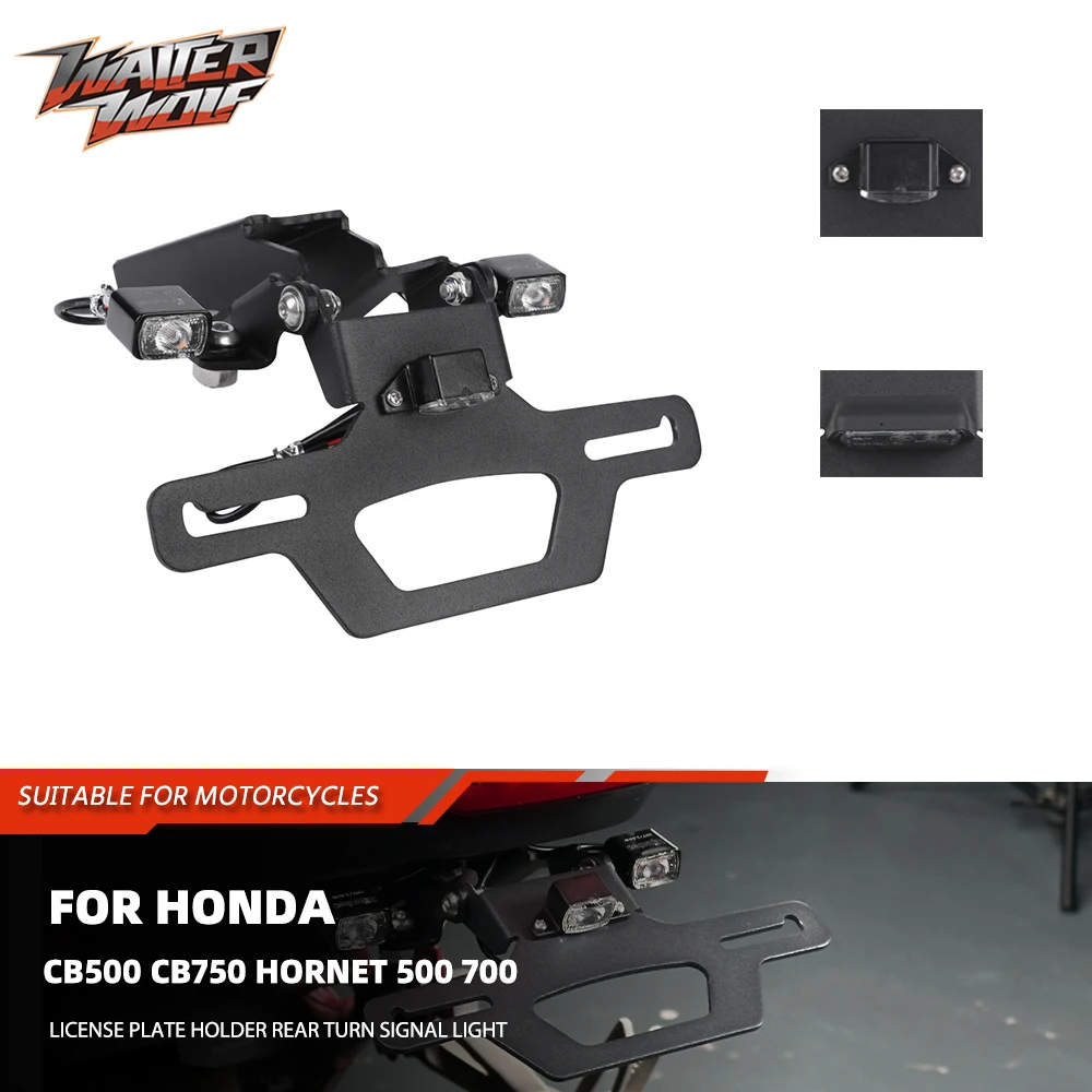 

Registration Plate Bracket Fender Eliminator Kit Licence Plate Holder For Honda CB500 CB750 Hornet 500 750 Turn Signal Light