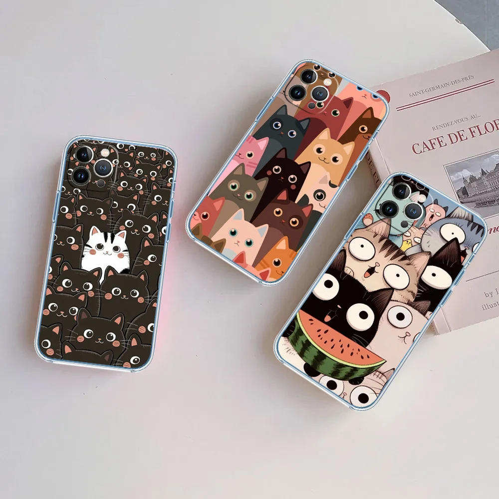 Cat Kitten Meow Transparent Phone Case for Motorola G40 G04 G05 One Ace Action  Fusion Plus Hyper Macro Vision Zoom view 5