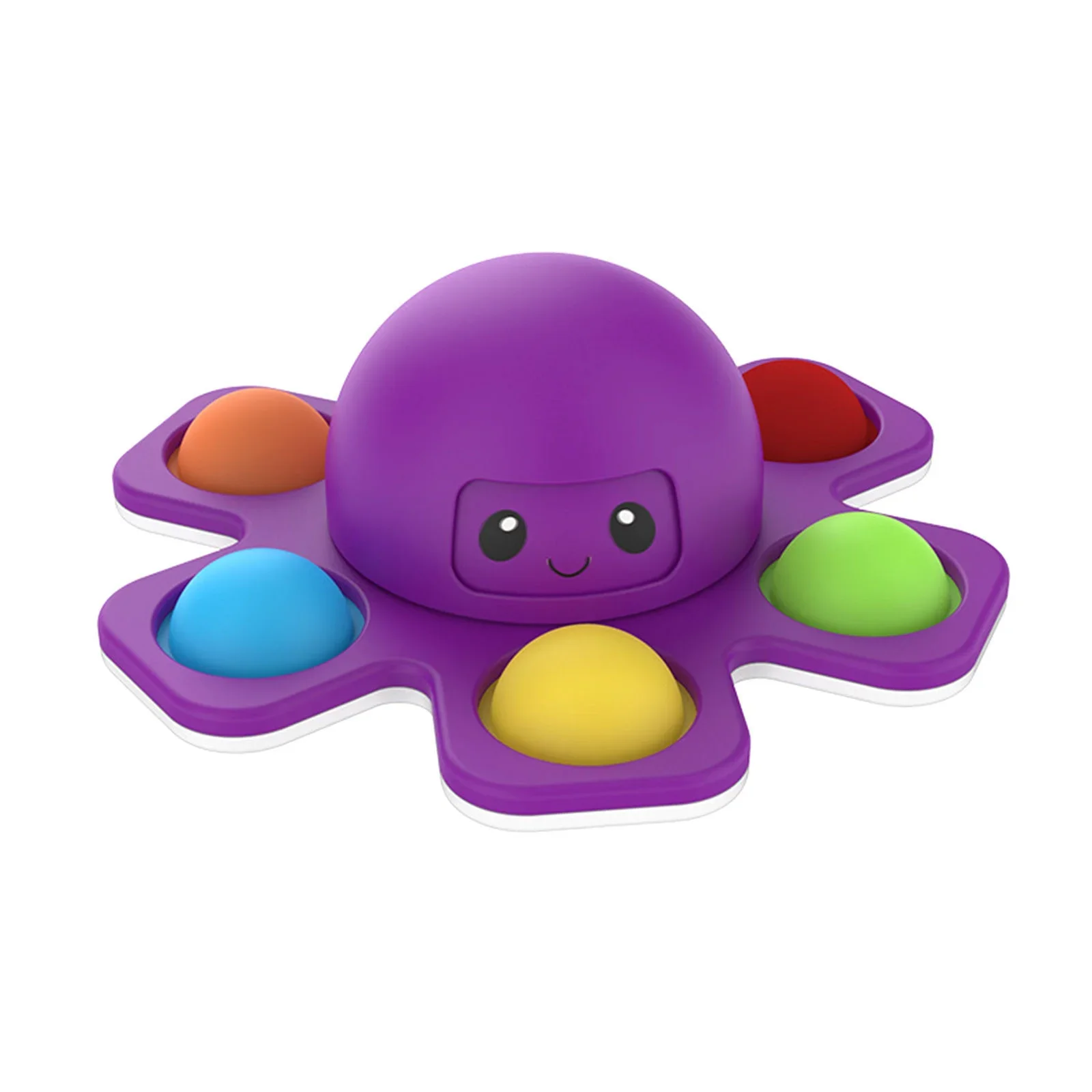 1 Stück Neuer Anti-Stress Push Bubble Fidget Spinner Gesichtswechselndes Sensorisches Spielzeug Push Popete Spiner Stressabbau Fidget-Spielzeug für Kinder
