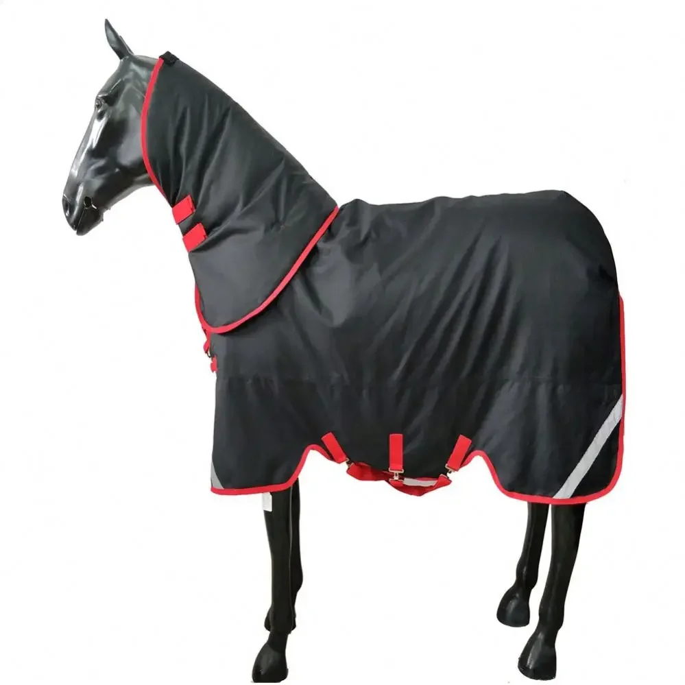 Alfombra de caballo ecuestre de nuevo diseño, Combo de cuello sólido, manta impermeable, suministros de Carreras de Caballos