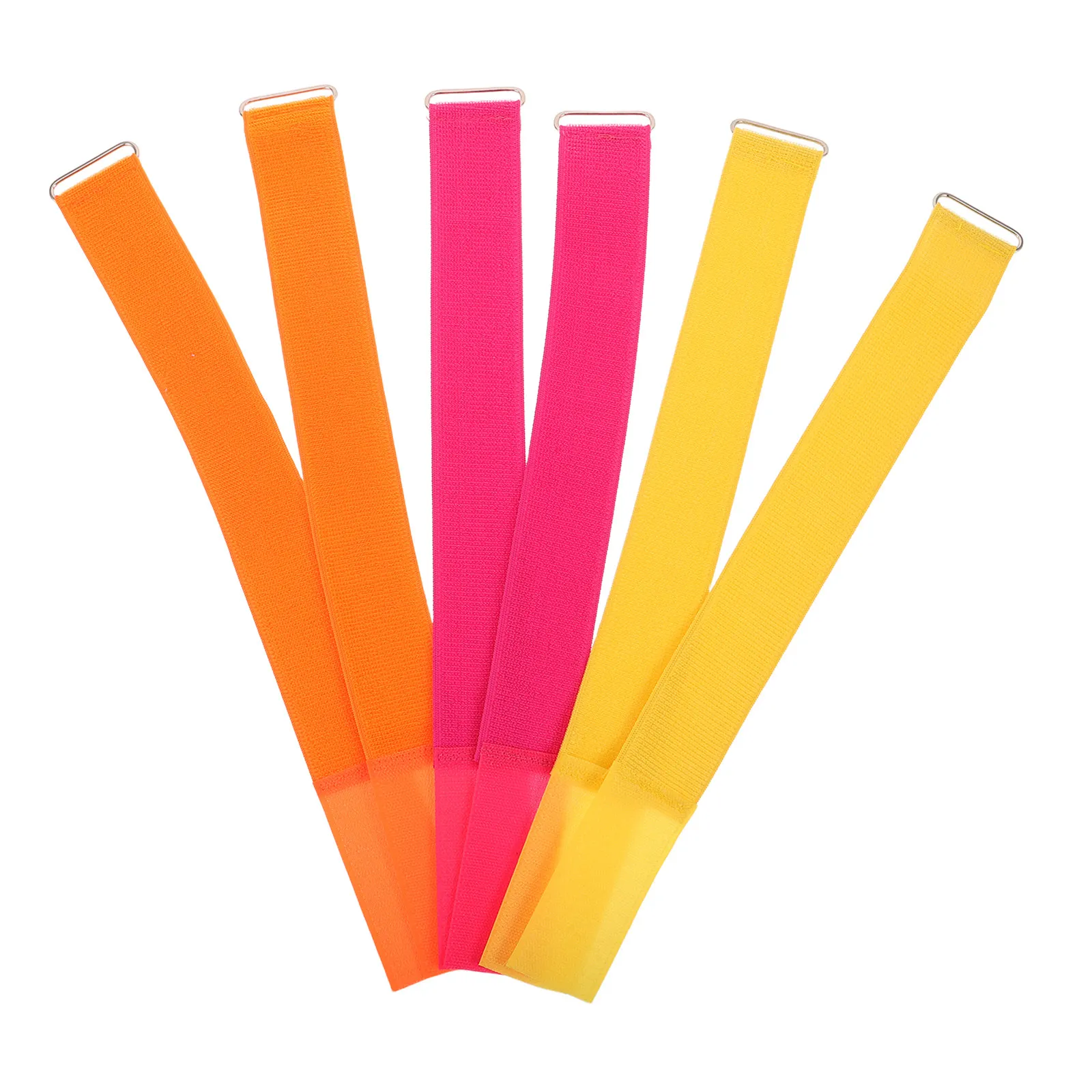 

6Pcs Three Legged Race Bands Bright Colored Elastic Race Ties for Team Building Activities Comfortable Fit Backyard Carnival