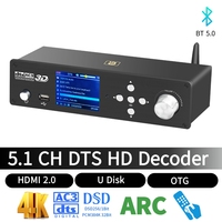 DTSHD Dolby Atmos 5.1CH Audio Decoder 51 4K Hdmi2.0 Converter Bluetooth Receiver DSD 384KHz32BIT ES9038q2m DAC ARC PC U Disk OTG