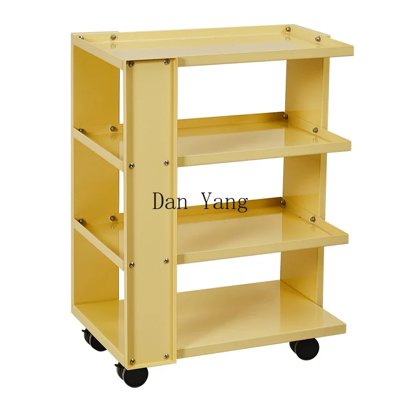 YJ cream wind rack household removable cart side several Internet celebrities multi-layer living room storage rack