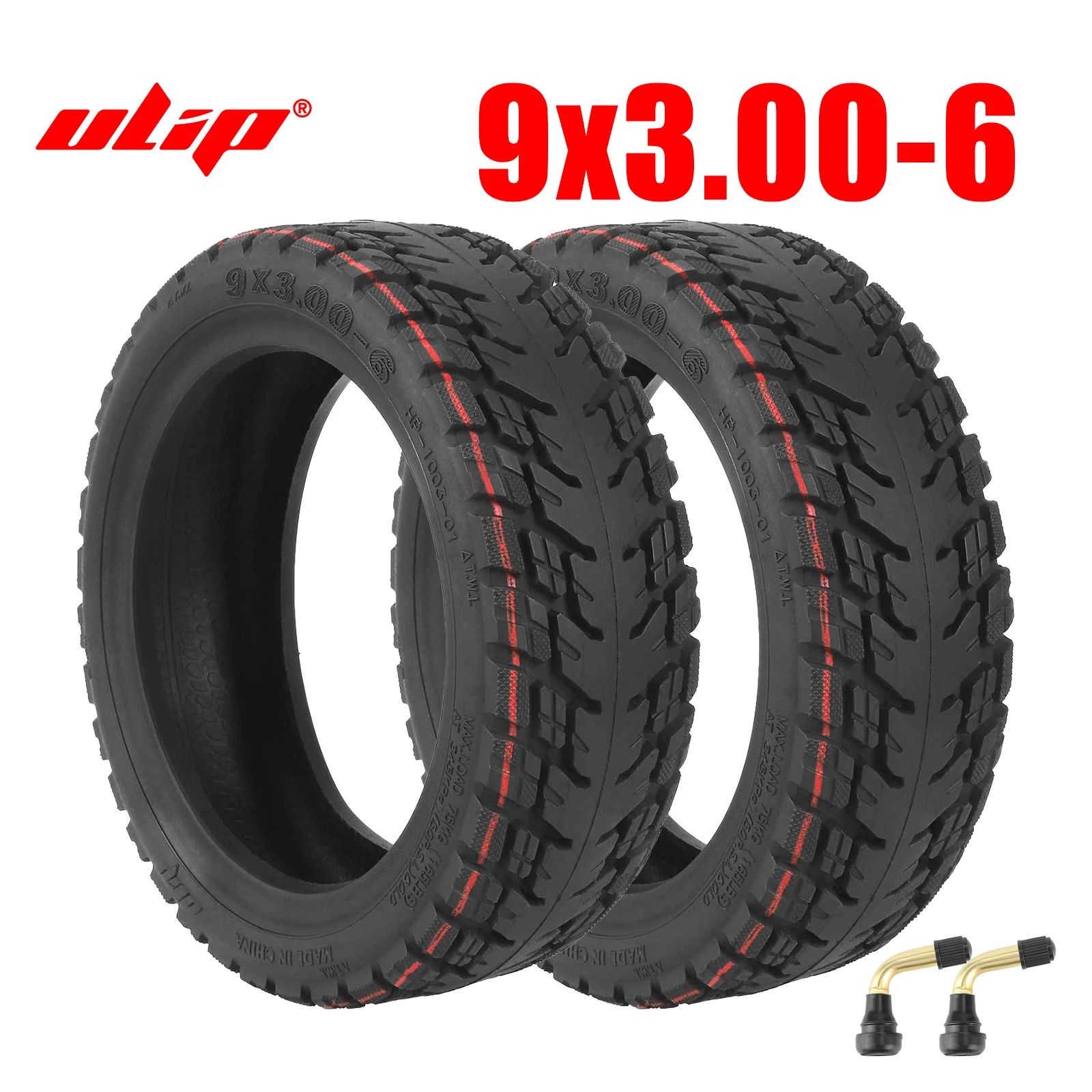 ULIP 2PCS 9x3.00-6 Higher Quality Tubeless Tire Electric Scooter Off-road Tyre 9*3.00-6 Thicken Wear-resistant Tires Accessories