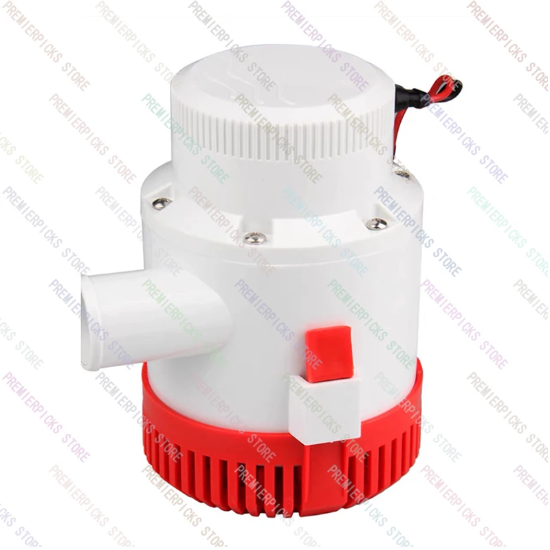 Large water outlet DC small  pump 12/24V bilge proof drainage  1500/2000/3000GPH