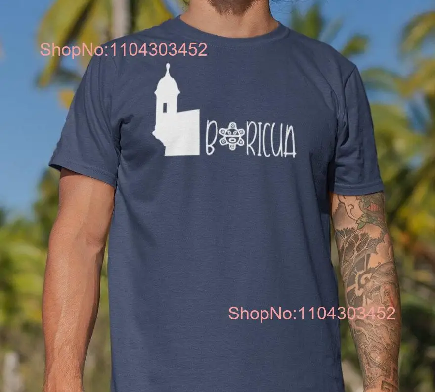 Puerto rican garita and boricua taino shirt Puero rico map Boriken chinchorreo PR long or short sleeves