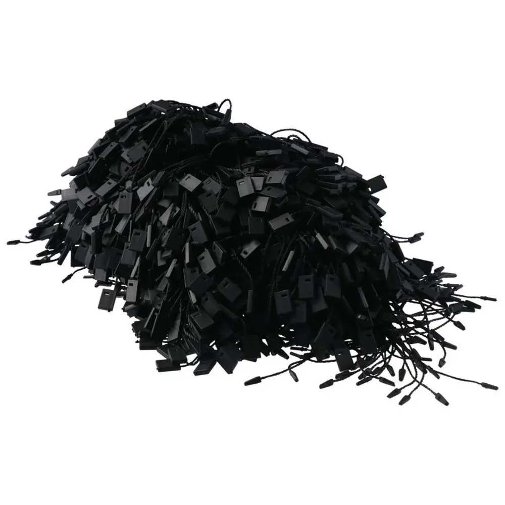 1000PCS Hang Tag String Black, Price Tags Hang Tag String Clothing Garment Tags Polyester String Tag Seal Clothing Printed Label