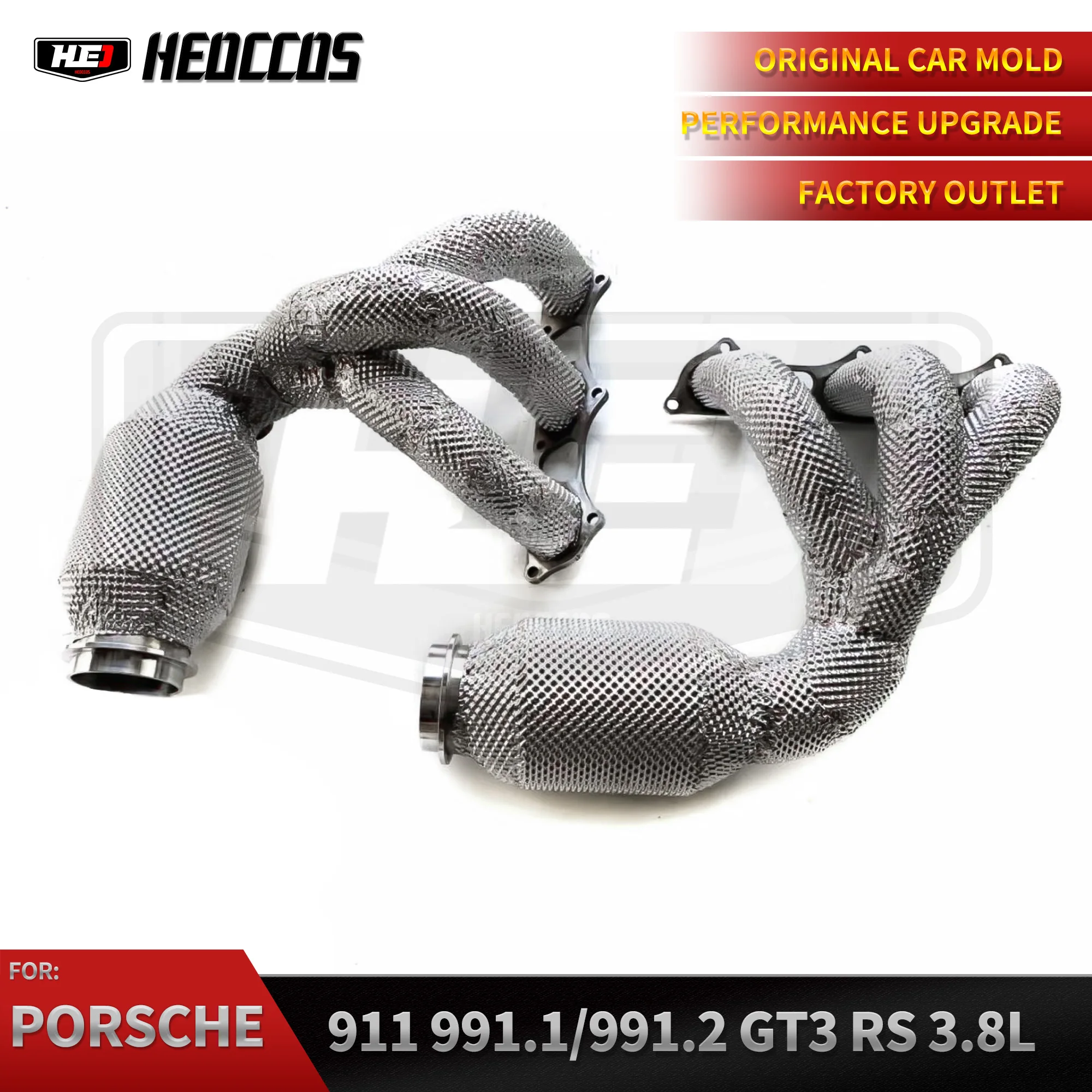 

HEO Exhaust Manifold For Porsche 911 991.1/991.2 GT3 RS 3.8L 2014-2019 catted downpipe With Heat Shield Downpipe Manifold