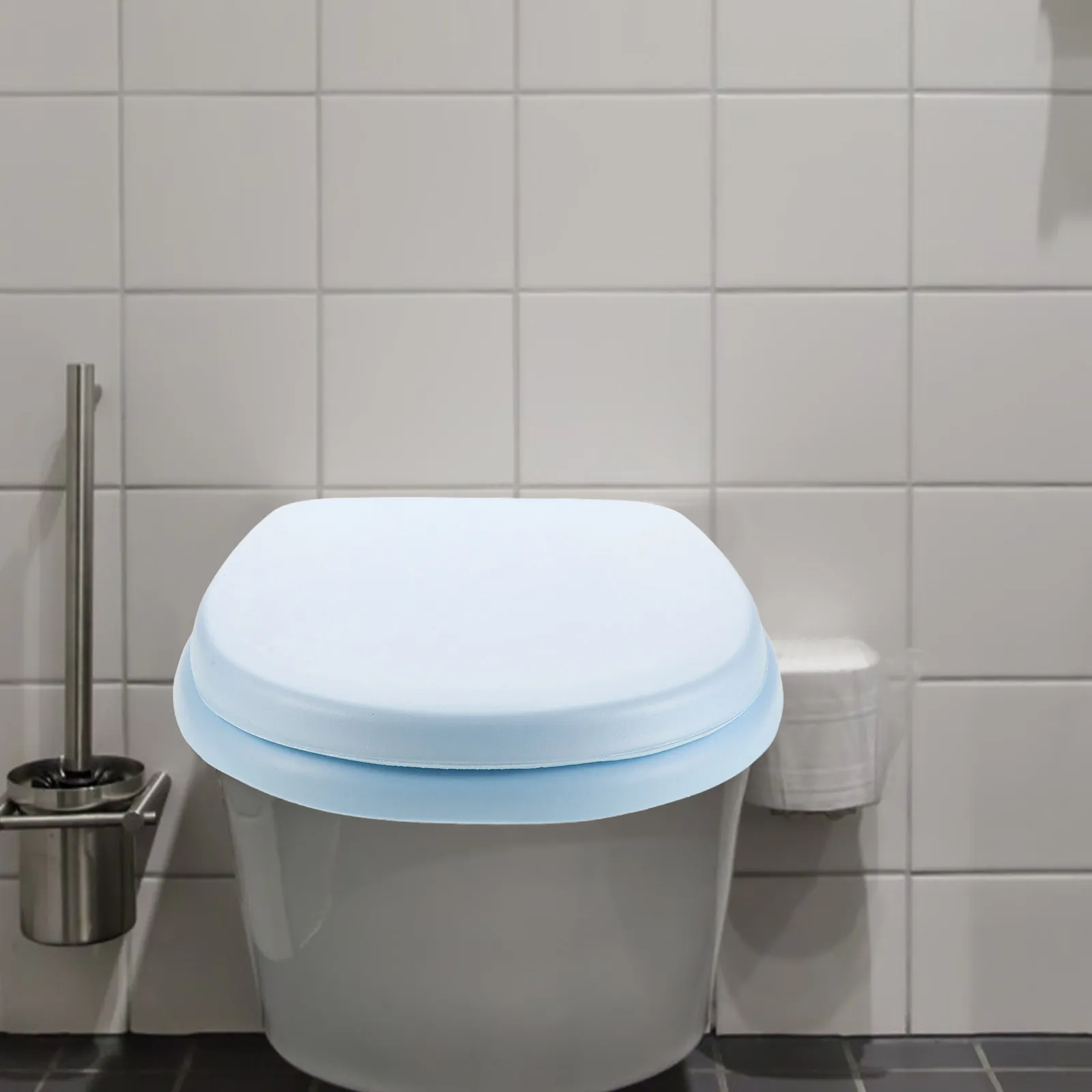 

Universal Foam Toilet Seat Cover for Elongated Round Bowls Scratch-Resistant Easy Install Long-Lasting Replacement Lid Bathroom