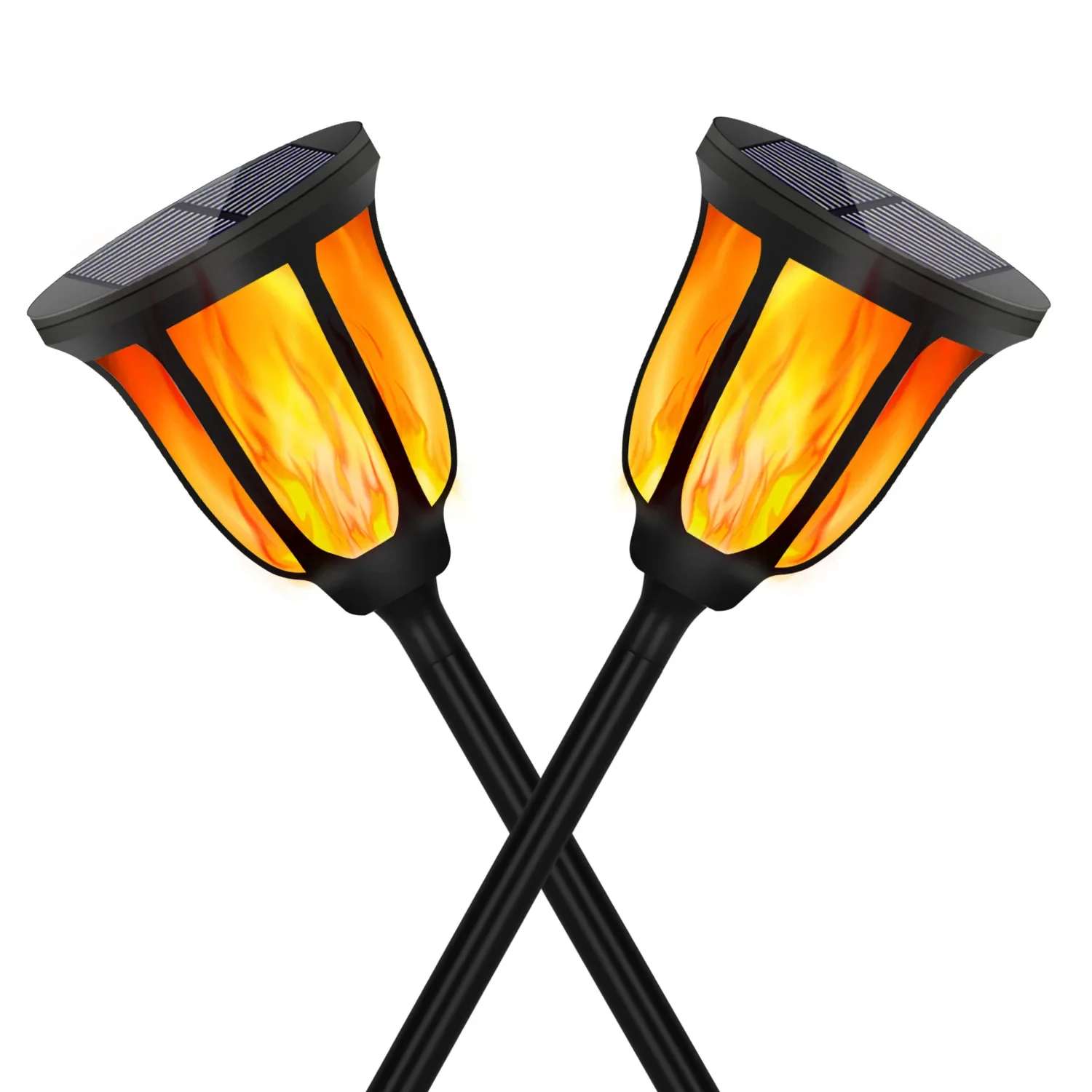 Solar Flame Torch Light Outdoor IP65 Waterproof LED Flickering Flame Light for Garden Courtyard Landscape Ground Stake