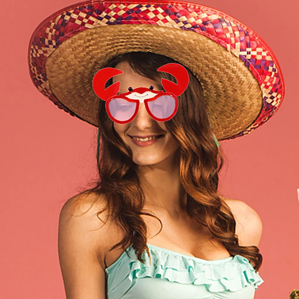 

Funny Crab Sunglasses Lightweight Summer Hawaiian Party Eyeglasses Beach Photo Booth Party Eyewear Props Funny Eyeglass